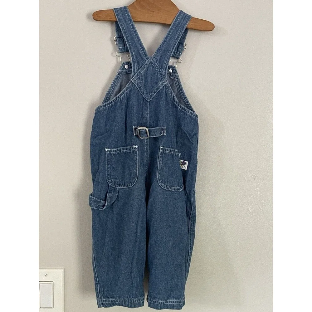 Vintage 90s Rainforest Cafe Overalls Embroidered Frog Animals 18M Macau